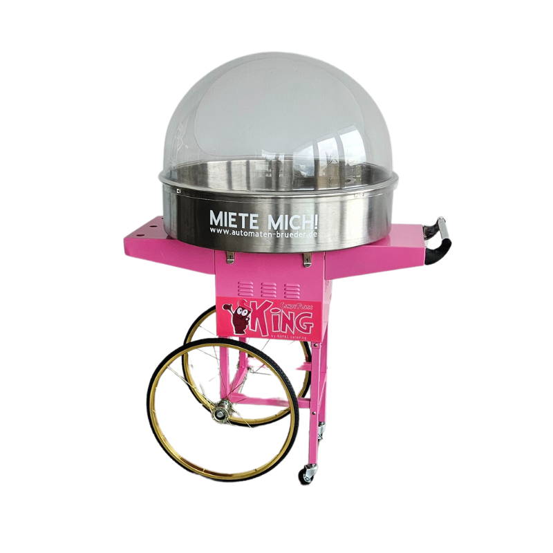 Professionelle Zuckerwattenmaschine auf fahrbarem Wagen
