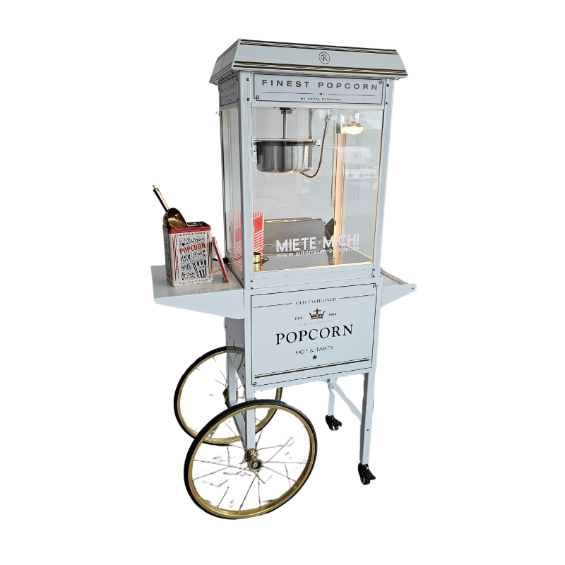 Edle Kino-Popcornmaschine in weiß gold
