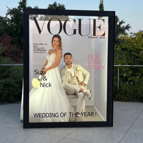 Vogue Fotobox auf Hochzeit als Highlight Attraktion